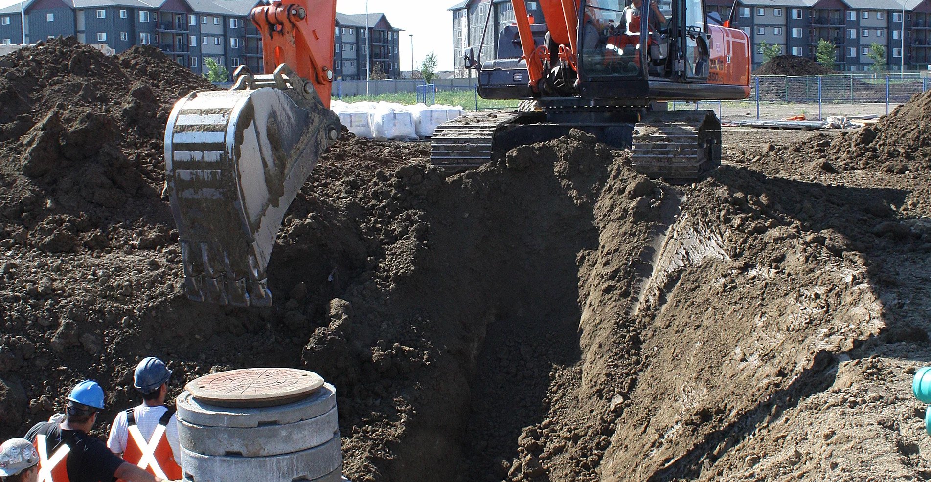 Septic tank, Alberta: Sewer and water line replacement