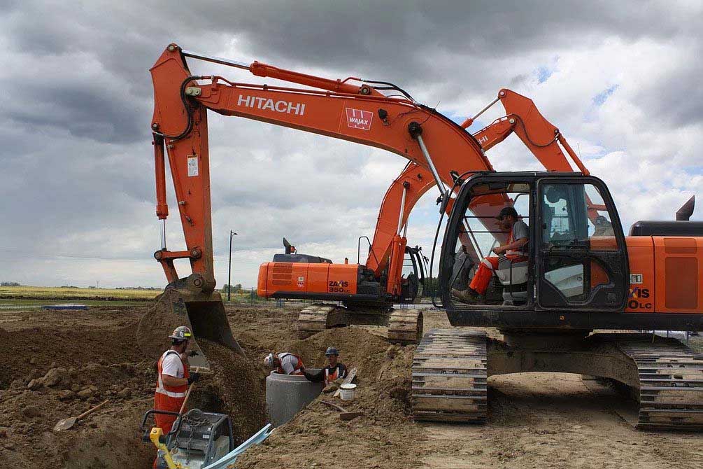 Underground sewage system and septic tank, Alberta